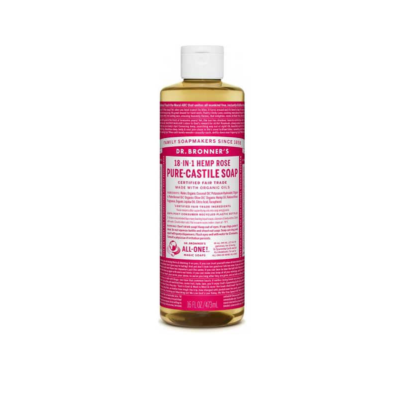 Jabon liquido de rosa bio 475ml Dr. Bronner&