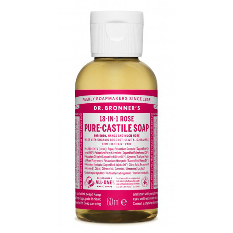 Jabon liquido Rosas 60ml Dr. Bronner&