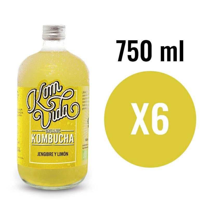 Kombucha Jengibre y Limon (Gingervida) Bio 750ml Komvida
