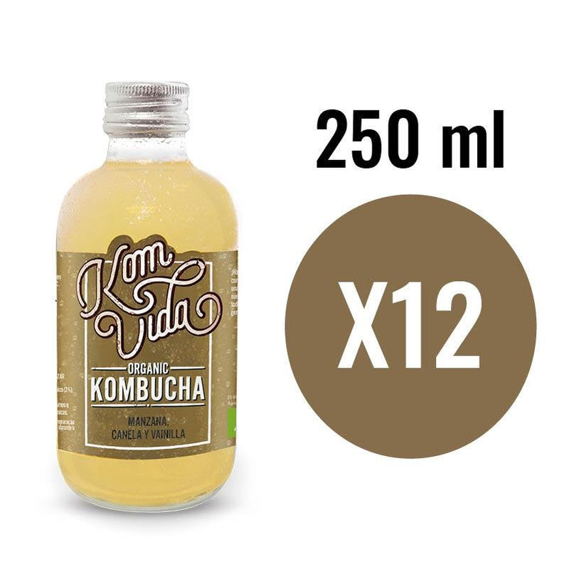 Kombucha Manzana, Canela y Vainilla Bio 250ml Komvida