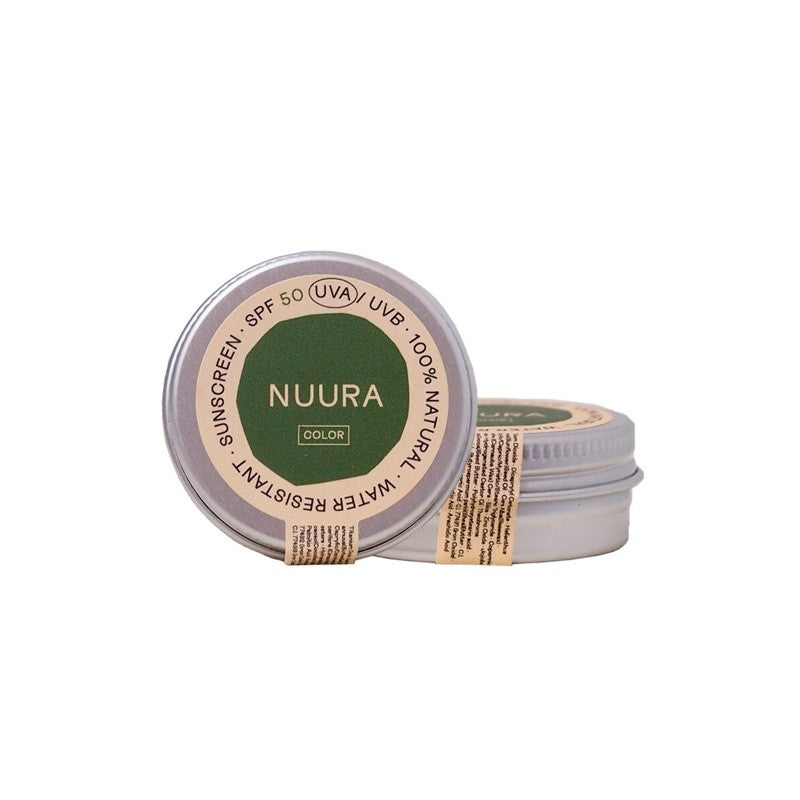 Lata crema solar facial COLOR SPF+50 Bio 18ml Nuura