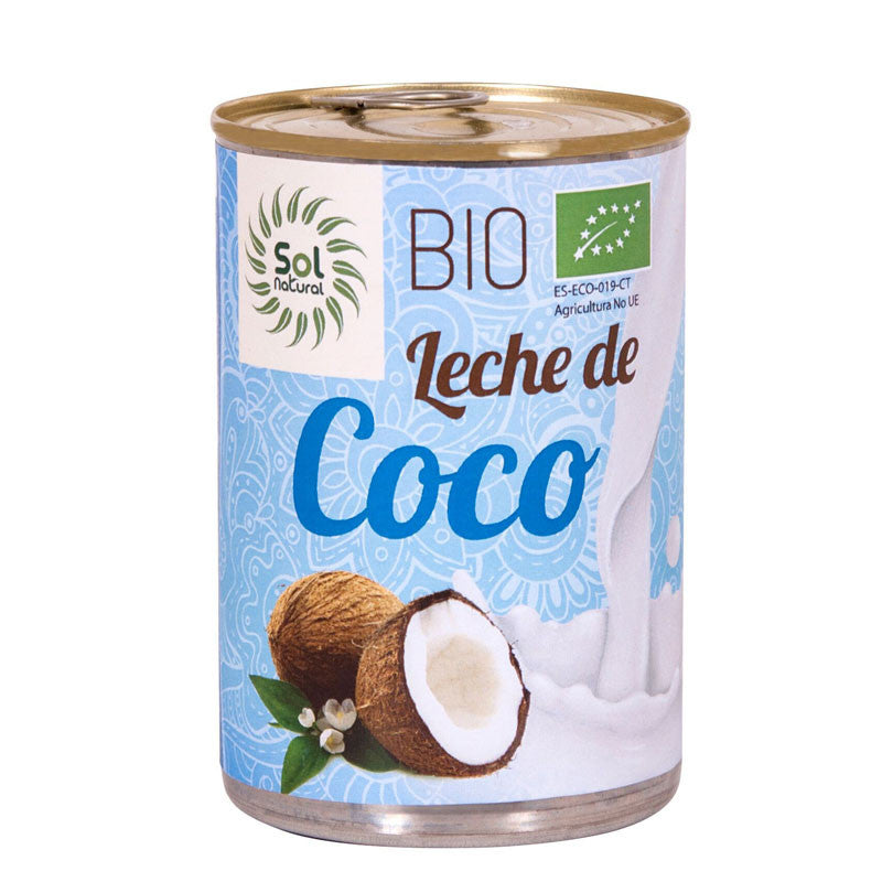 Leche de coco para cocinar lata Bio 400ml Sol Natural