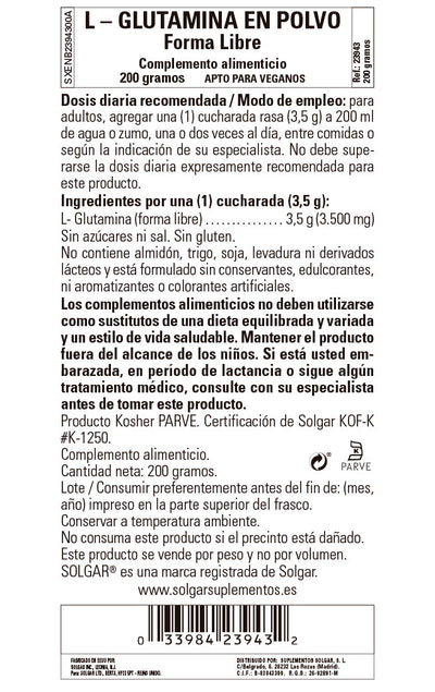 L-Glutamina en Polvo 200 g