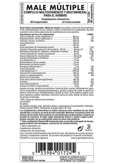 Male Múltiple (complejo para el hombre) - 60 Comprimidos