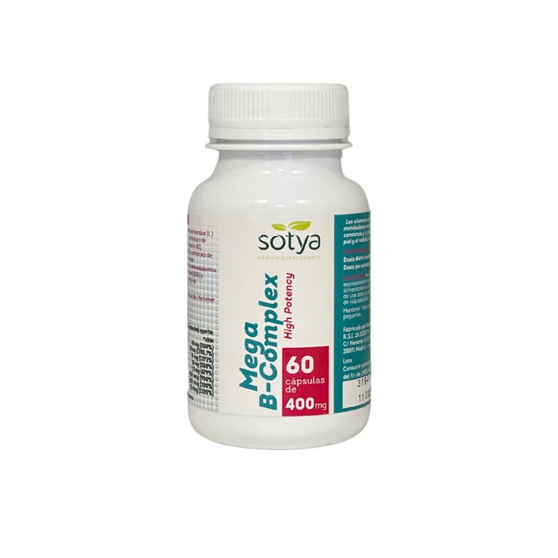 Mega B complex High Potency 400mg 60 capsulas sotya