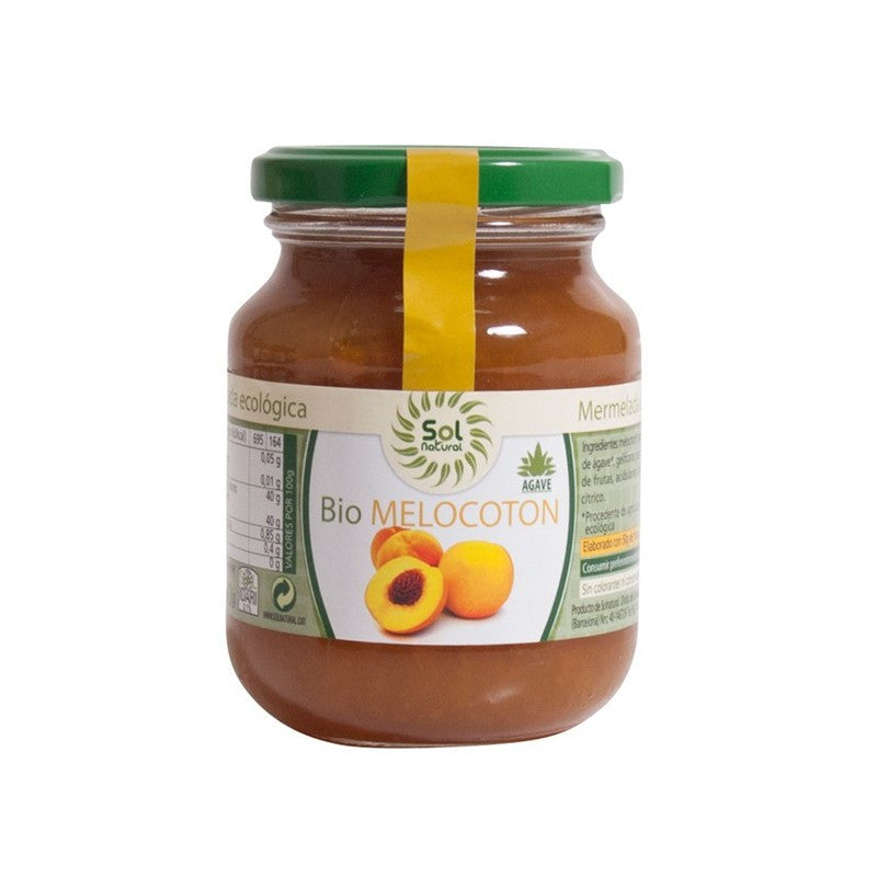 Mermelada de melocoton con agave bio 330 g Sol Natural