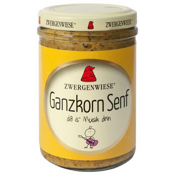 Mostaza a la antigua con semillas enteras Bio 160 g Zwergenwiese