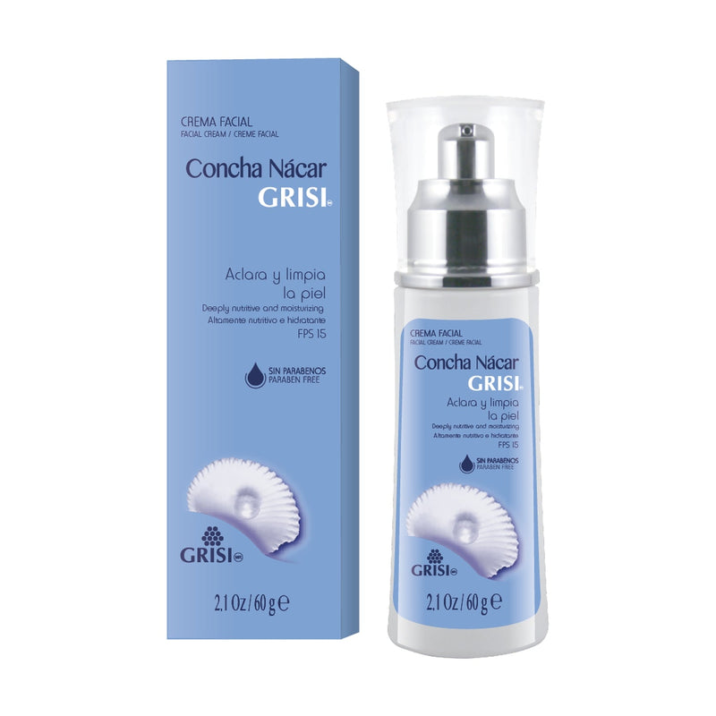 Crema Facial despigmentante Concha Nácar SPF15 , 60gr - Grisi