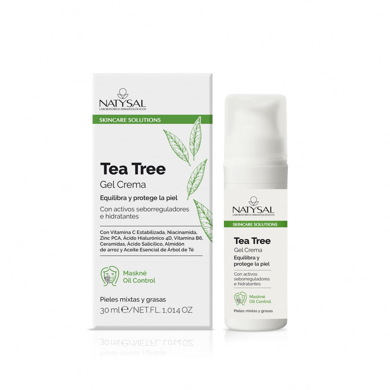 Crema Facial Arbol Del Té. Piel mixta y Grasa 30ml, Natysal
