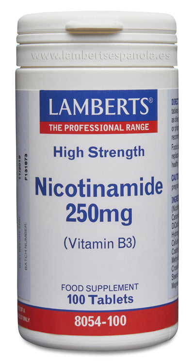 Niacina como Nicotinamida o Vitamina B3 250 mg