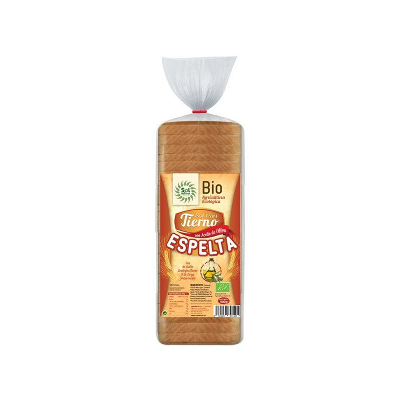 Pan de molde tierno de espelta bio 400g Sol Natural