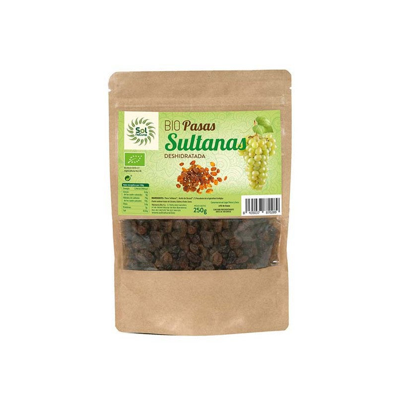 Pasas sultanas bio 250g Sol Natural