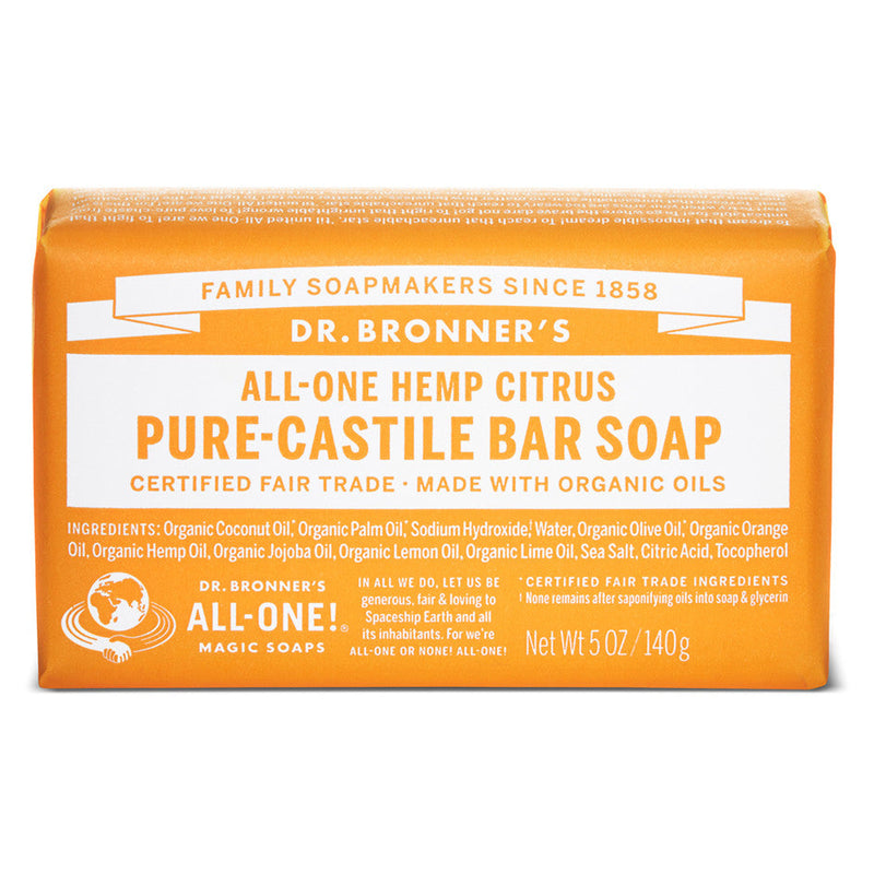 Pastila de jabon citricos - naranja bio 140 ml Dr. Bronner&