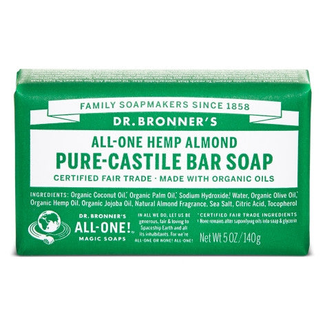 Pastilla de jabon de almendras bio 140 g Dr. Bronner&