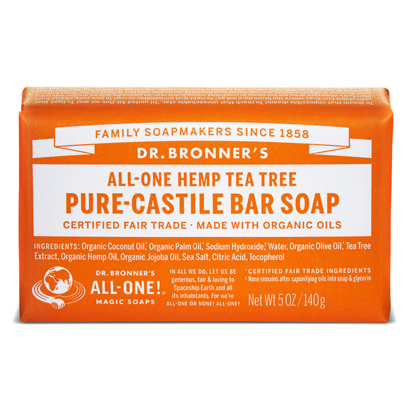 Pastilla de jabon de arbol del te bio 140 g Dr. Bronner&