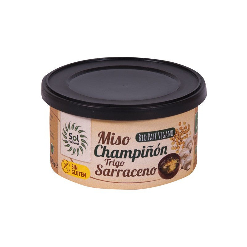Pate vegano miso champiñón trigo sarraceno bio 125 g Sol Natural