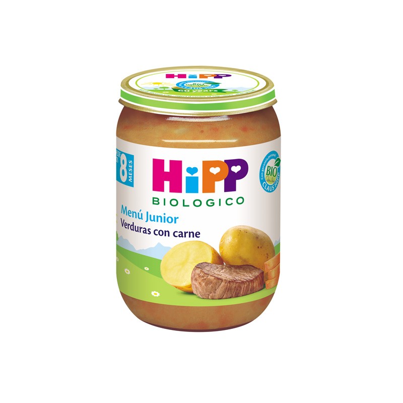 Potito verduras con carne +8M 190g Hipp