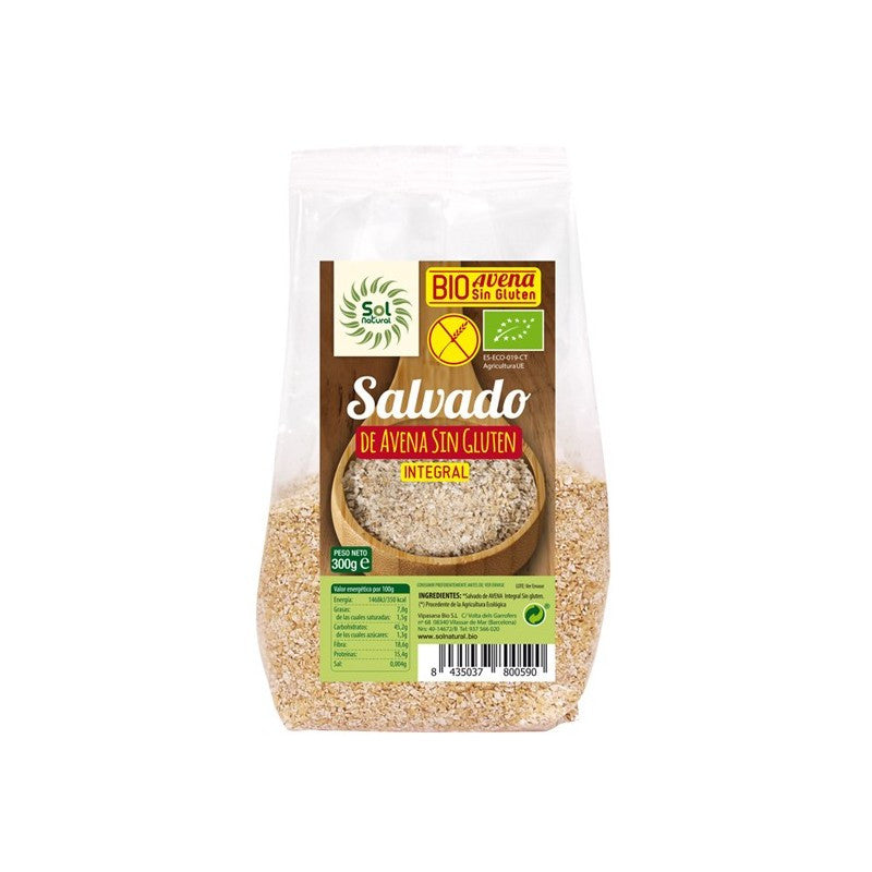 Salvado de avena sin gluten bio 300g Sol Natural