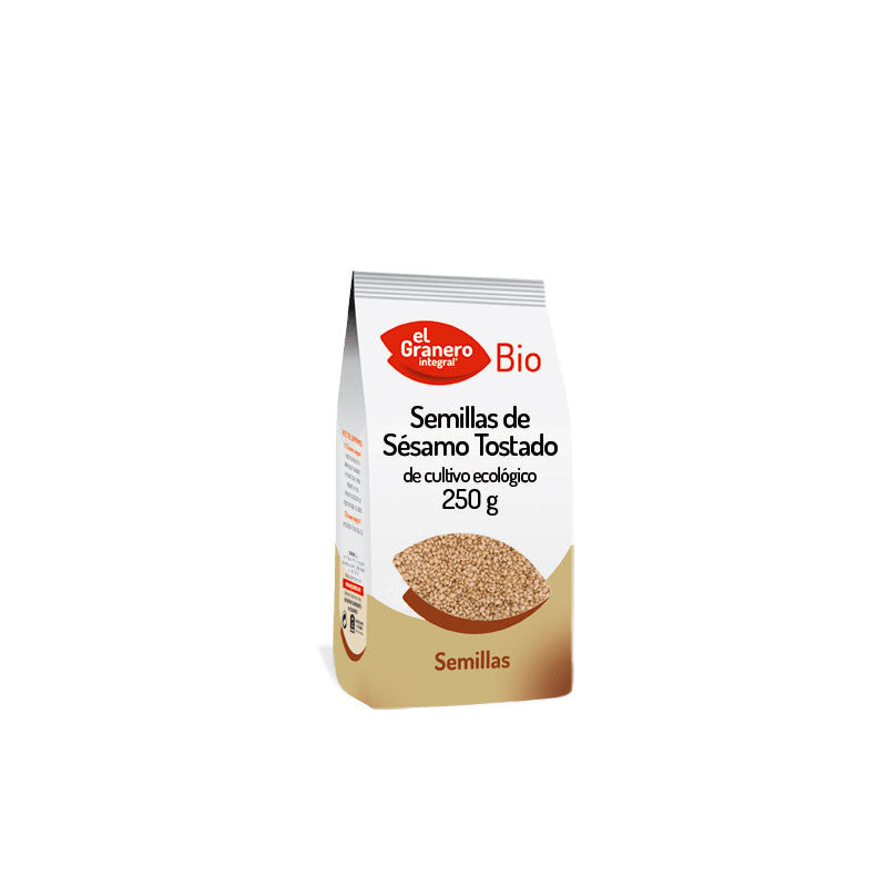 SEMILLAS DE SÉSAMO TOSTADO BIO, 250 GR - EL GRANERO INTEGRAL - masquedietasonline.com 