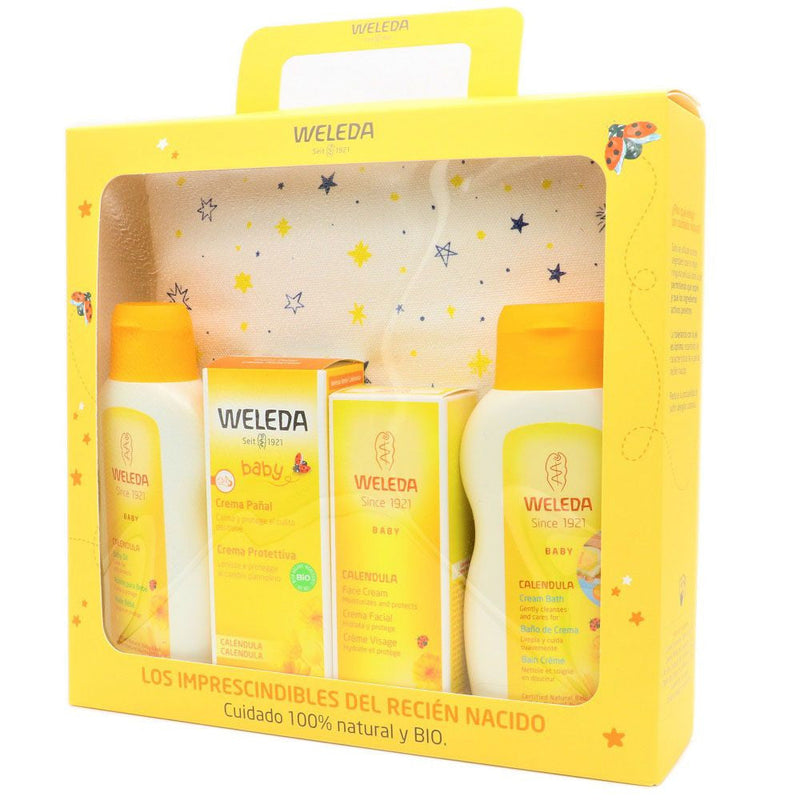 Set regalo Bienvenido bebé con neceser Weleda