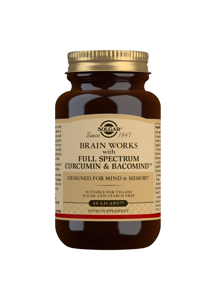 Brain Works con Full Spectrum Cúrcuma y BacoMindTM - 60 LicapsTM