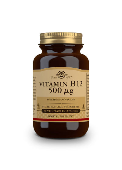 Vitamina B12 500 ?g (Cianocobalamina) - 50 Cápsulas vegetales