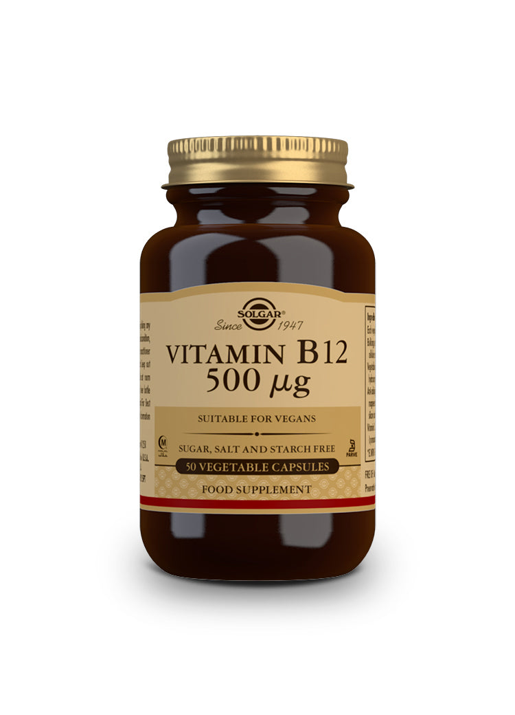 Vitamina B12 500 ?g (Cianocobalamina) - 50 Cápsulas vegetales