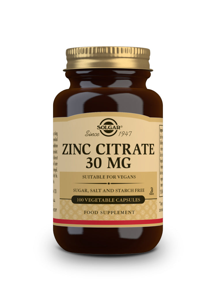 Zinc Citrato 30 mg - 100 Cápsulas vegetales