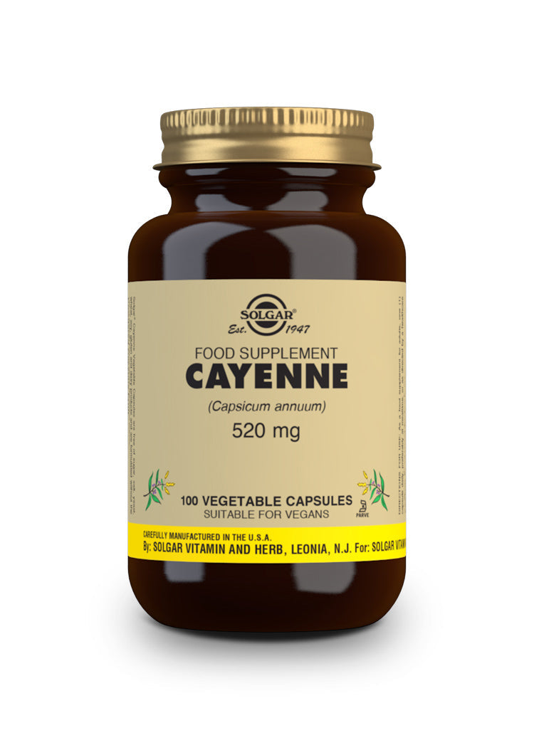 Cayena 520 mg (Capsicum annuum) - 100 Cápsulas vegetales