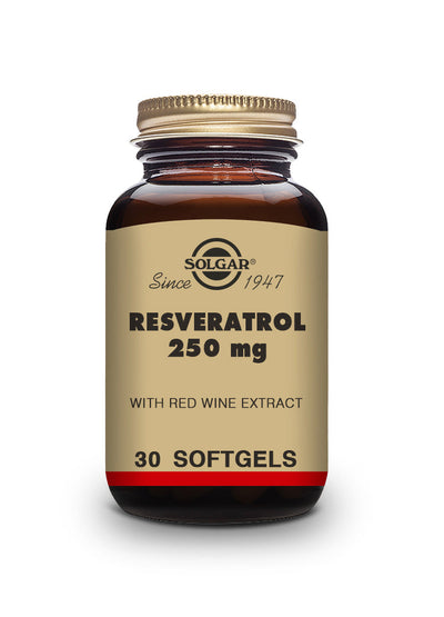 Resveratrol 250 mg con Extracto de Vino Tinto - 30 Cápsulas blandas