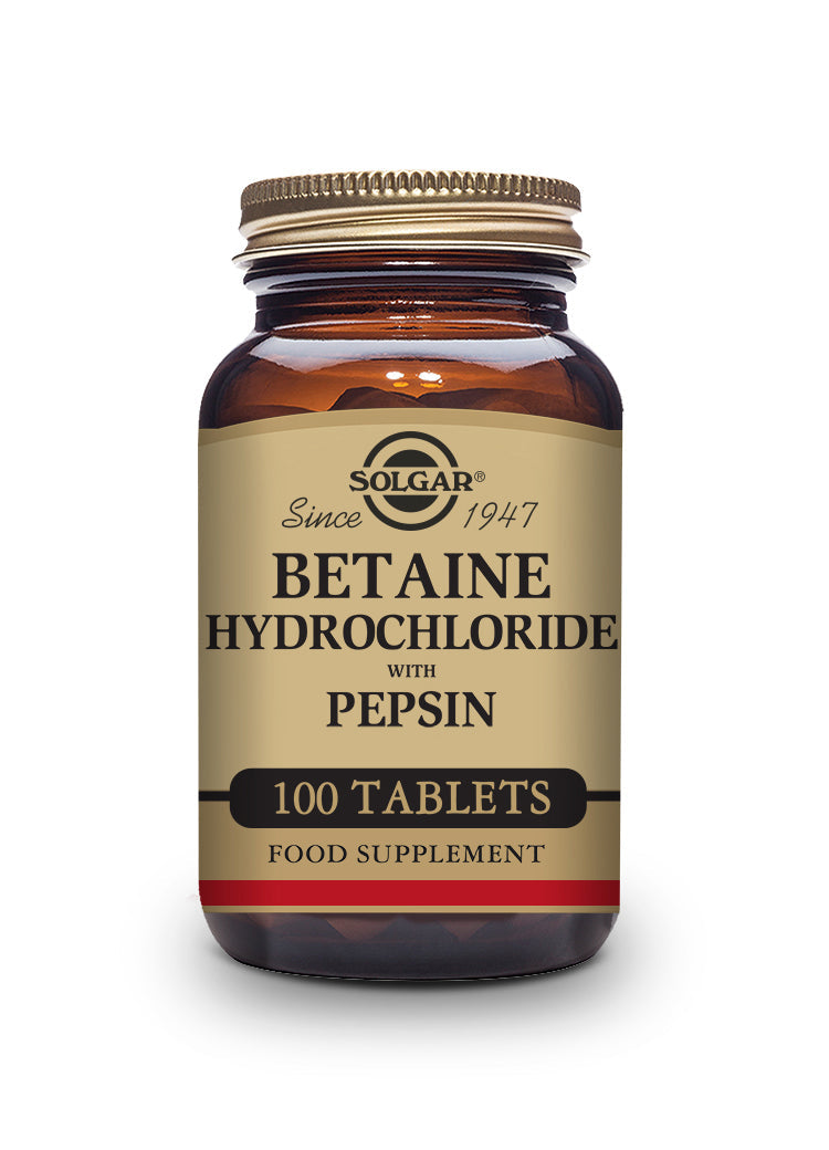 Betaína Clorhidrato con Pepsina - 100 Comprimidos