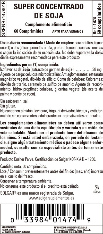 Súper Concentrado de Soja (Isoflavonas) - 60 Comprimidos