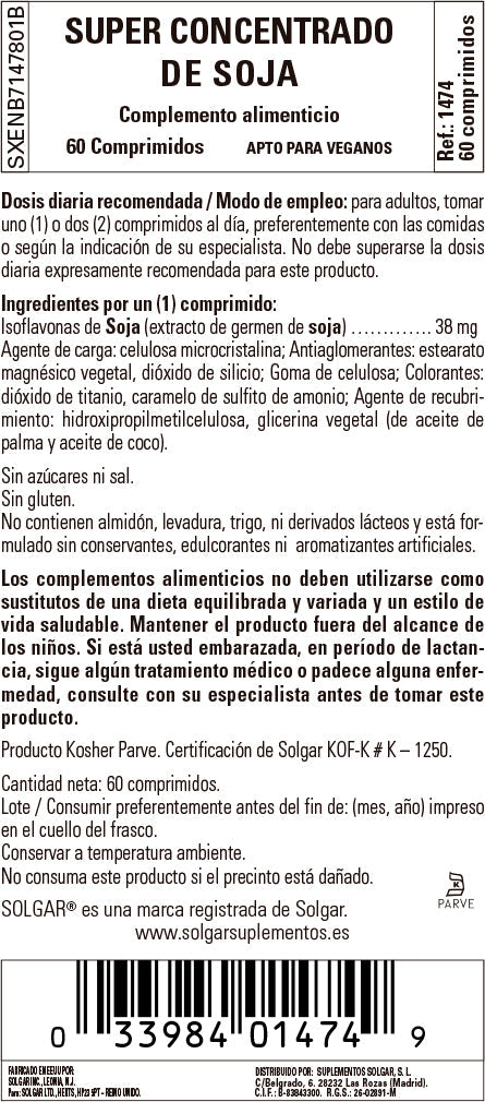 Súper Concentrado de Soja (Isoflavonas) - 60 Comprimidos