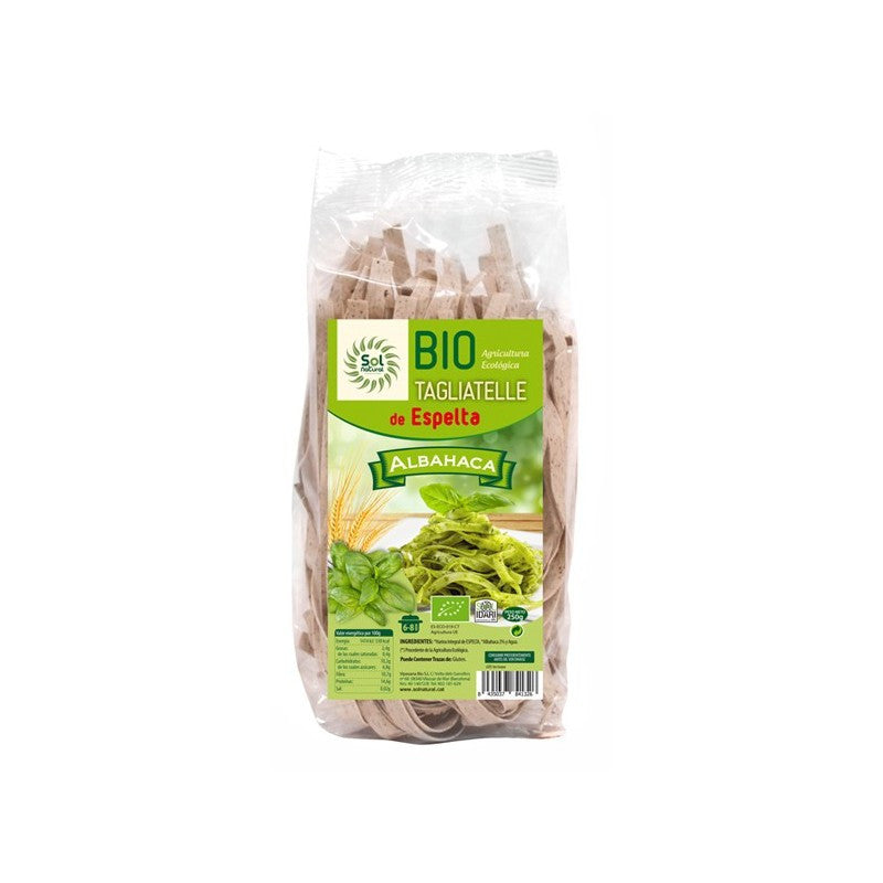 Tagliatelle de espelta con albahaca 250 g Sol Natural