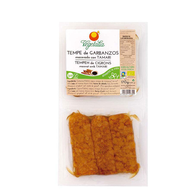 Tempe de garbanzo macerado bio 170 g Vegetalia