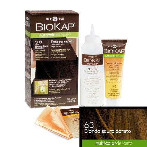 Tinte 6.30 delicato rubio dorado osc 140 ml - Biokap