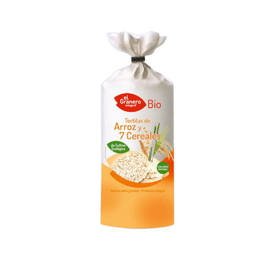 TORTITAS DE ARROZ Y 7 CEREALES BIO, 100G - EL GRANERO INTEGRAL - masquedietasonline.com 