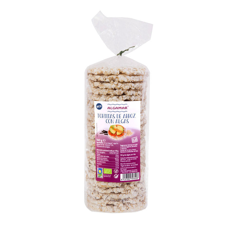 Tortitas de arroz y algas Bio 140g Algamar