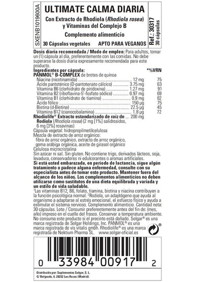 Ultimate Calma Diaria - 30 Cápsulas vegetales