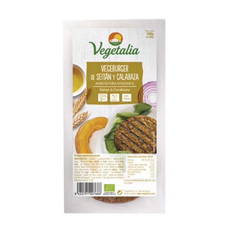 Vegeburguer de seitan y calabaza bio 160g Vegetalia