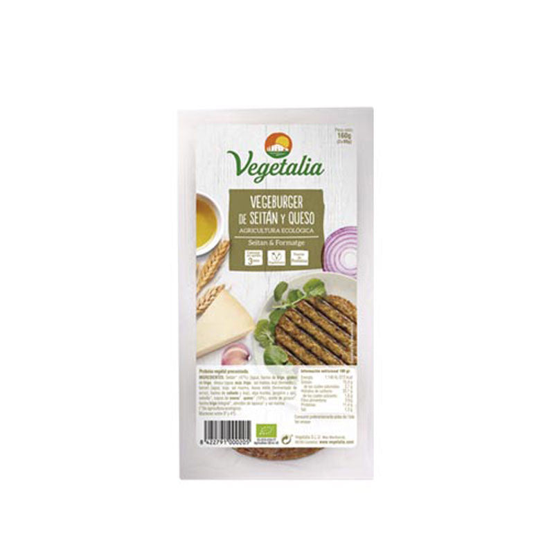 Vegeburguer de seitan y queso bio 160g Vegetalia