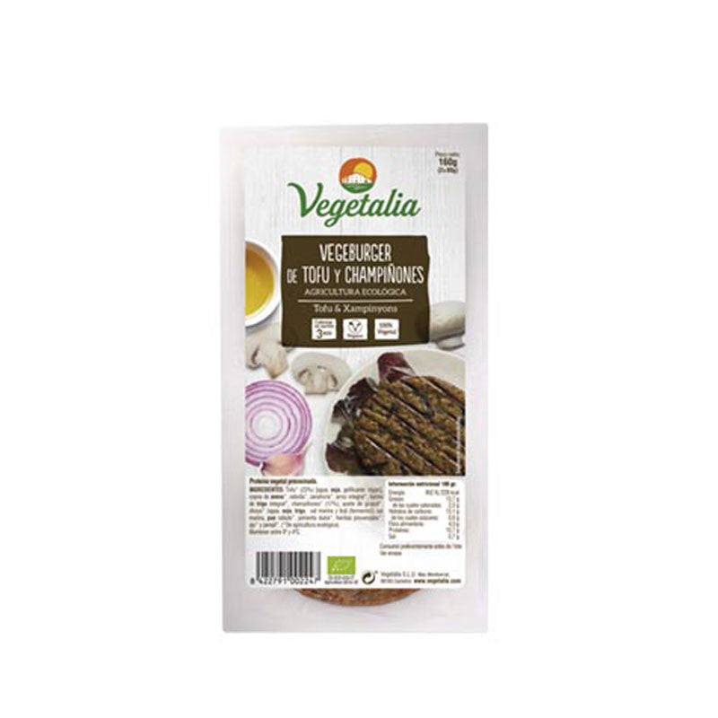 Vegeburguer de tofu y champiñones bio 160 g Vegetalia