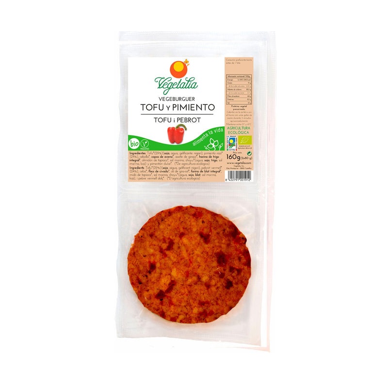 Vegeburguer de tofu y pimiento bio 160 g Vegetalia
