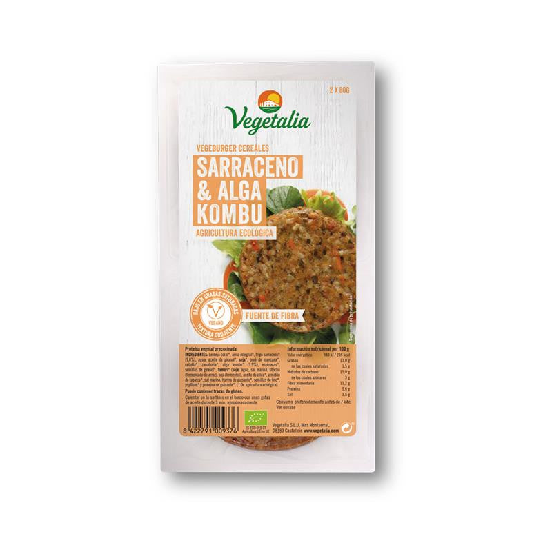 Vegeburguer de trigo sarraceno y kombu bio 160g Vegetalia