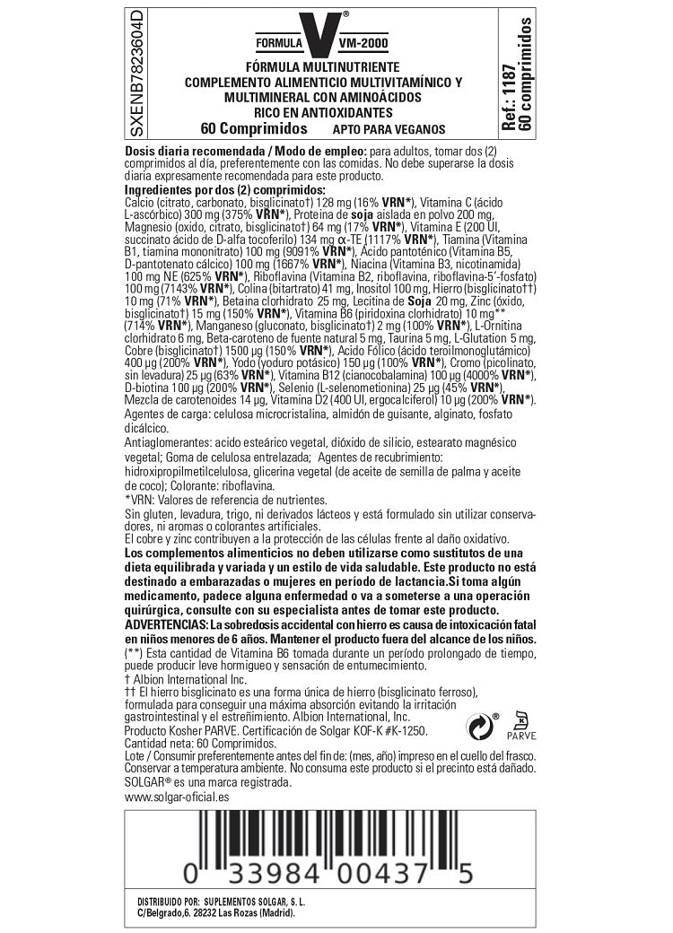 Fórmula VM-2000 - 60 Comprimidos