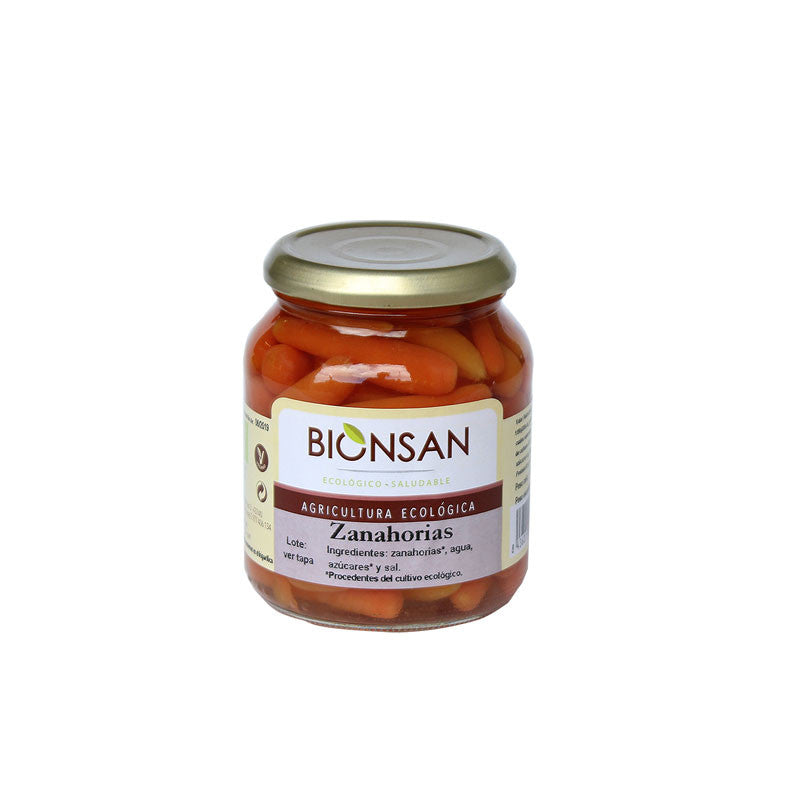 Zanahorias bio tarro 340g Bionsan