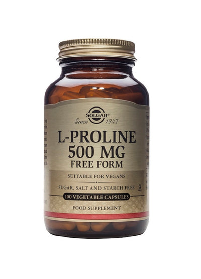 L-Prolina 500 mg - 100 Cápsulas vegetales