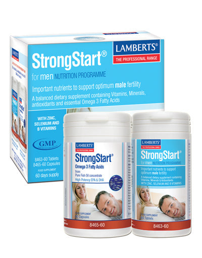 StrongStart® para Hombres con Vitaminas y Minerales más Omega 3 - Lamberts