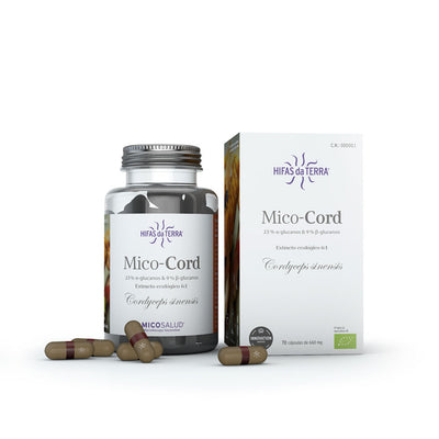 MICO CORD EXTRACTO DE CORDYCEPS 660 mg, 70 CAPS - HIFAS DE TERRA - masquedietasonline.com 