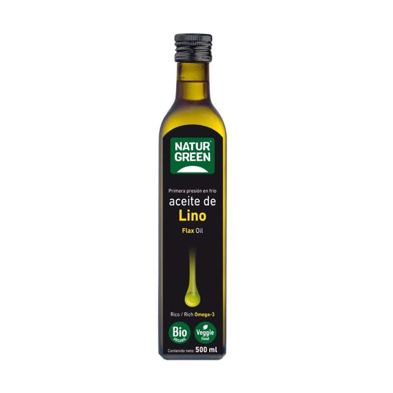 Aceite de lino bio 500ml - Naturgreen